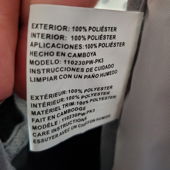 Eastsport 18.5" Rally Sport Black & White Polka Dot Backpack w Tech Pocket NWT - Picture 10 of 14